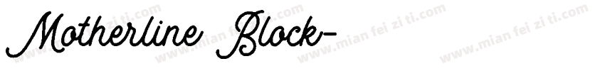 Motherline Block字体转换